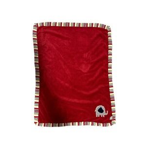 Trend Lab Baby Kids Infant Security Blanket Red Plush Grey Elephant Striped